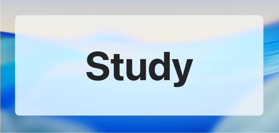 A named Study space label displayed over the desktop
